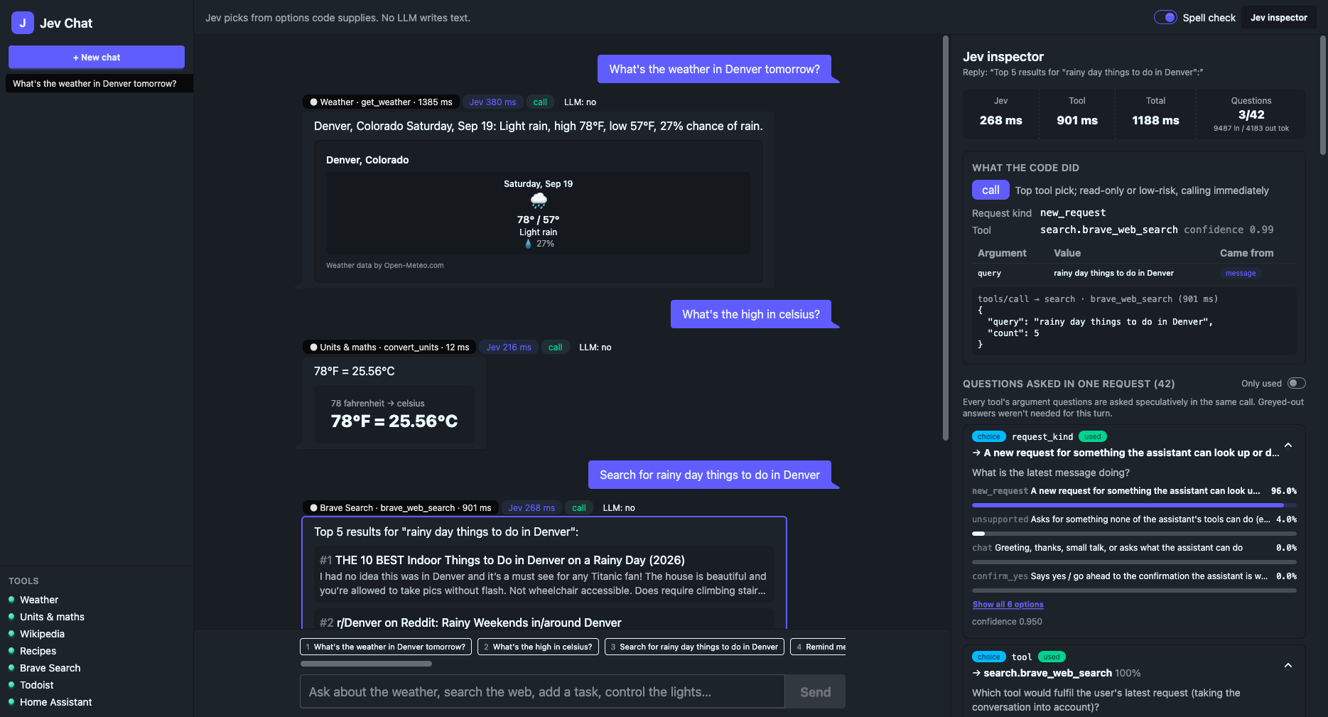 Jev Chat project shown in the JEV directory